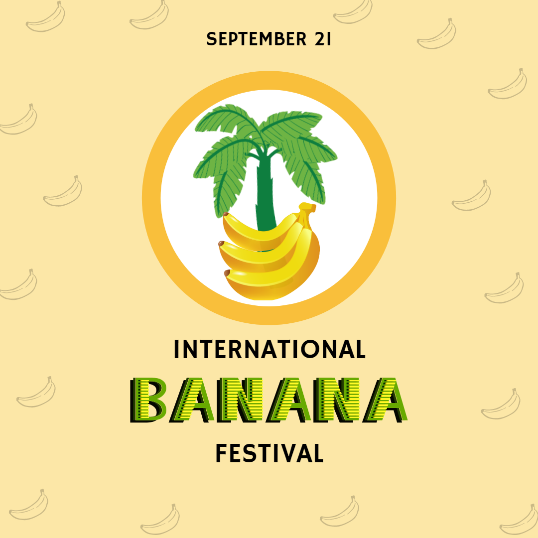 International Banana Festival Instagram Post 1080X1080 px | WoFox